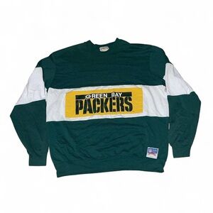 Vintage 80s Nutmeg Green Bay Packers Green Crewneck Sweatshirt